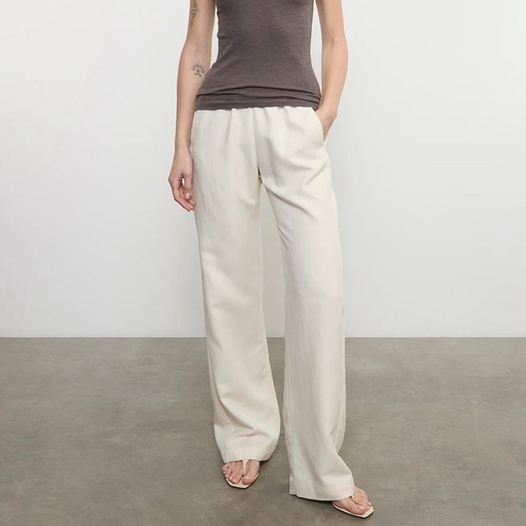 Brand new Enza Costa twill everywhere pant in vanilla - Picture 3 of 8